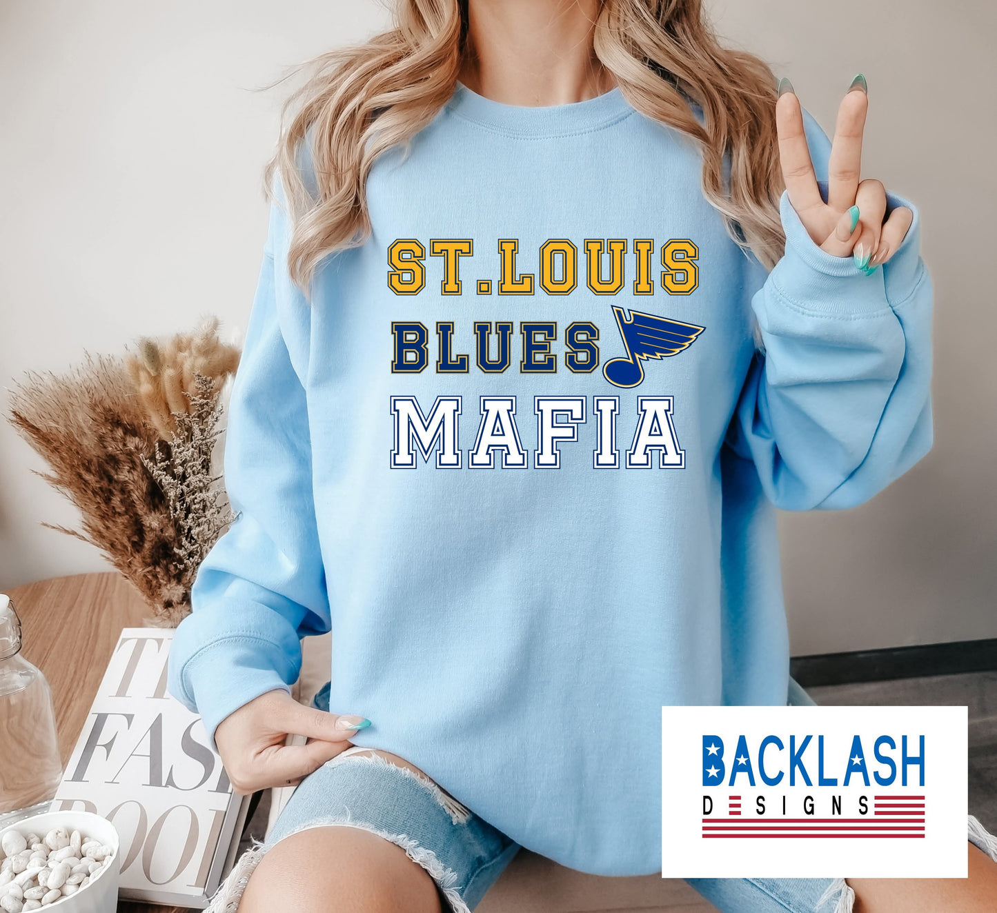BLUES MAFIA (light blue) Sweatshirt