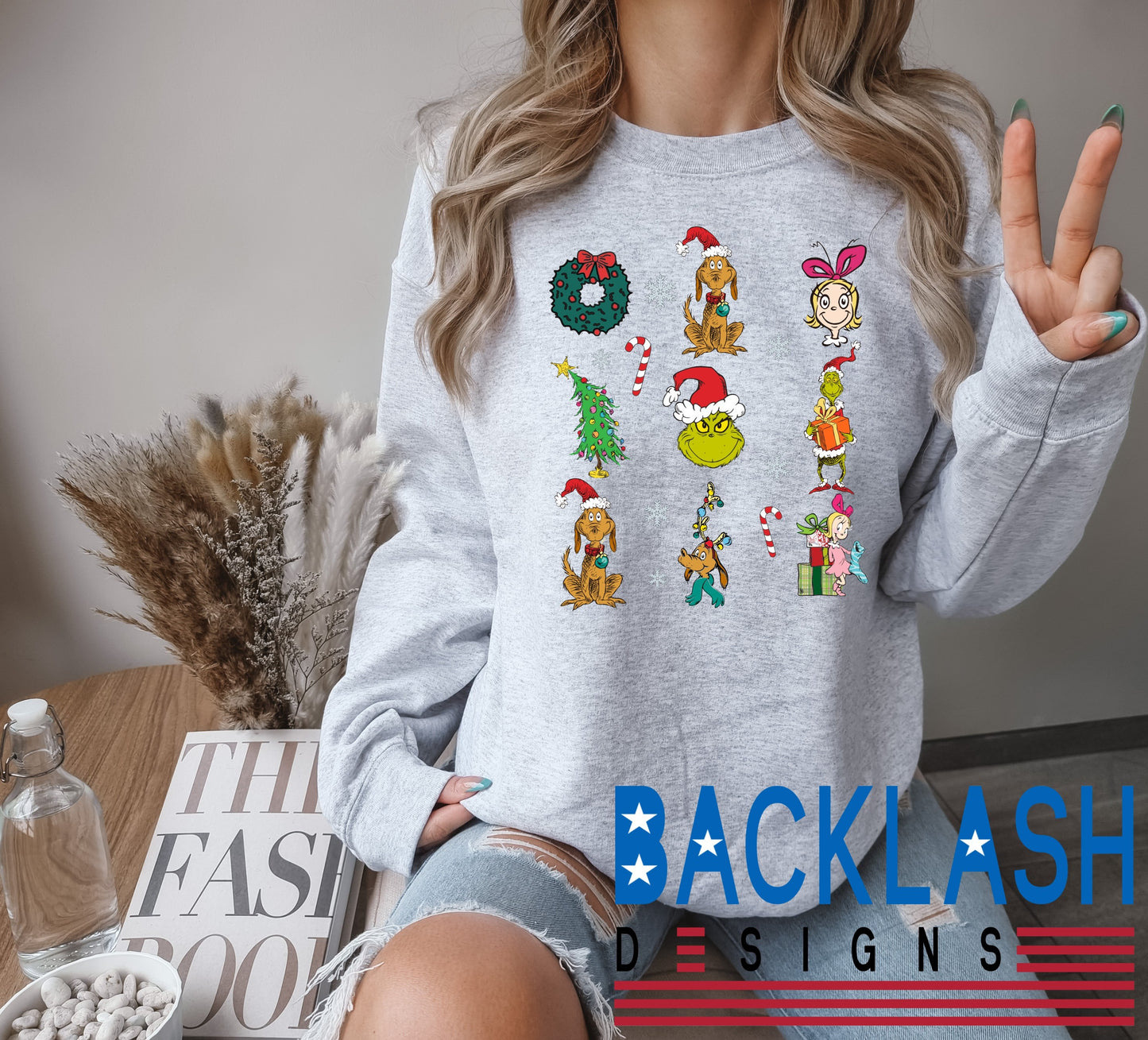 Christmas Character Collage Sweatshirt