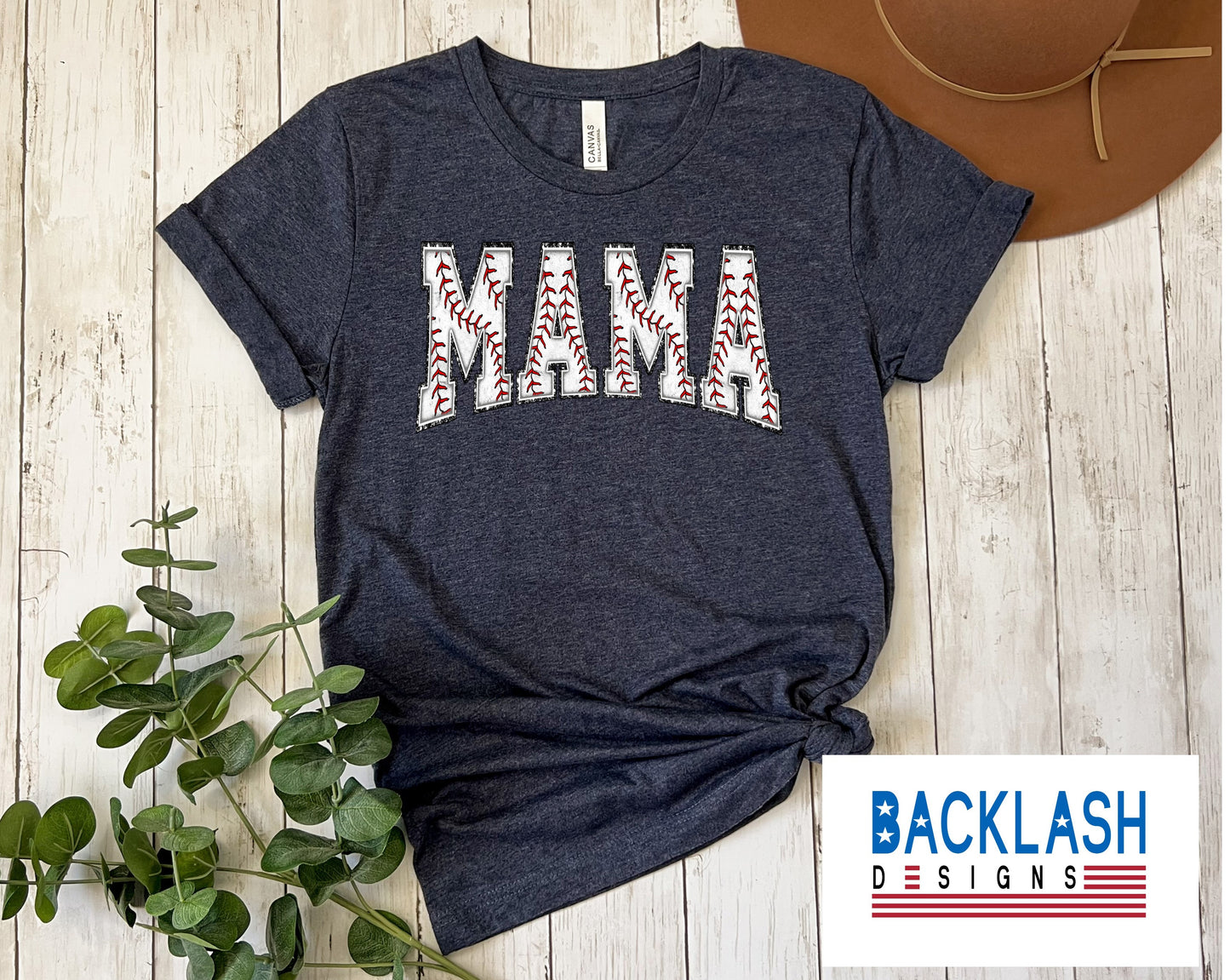 MAMA Baseball NAVY Tee