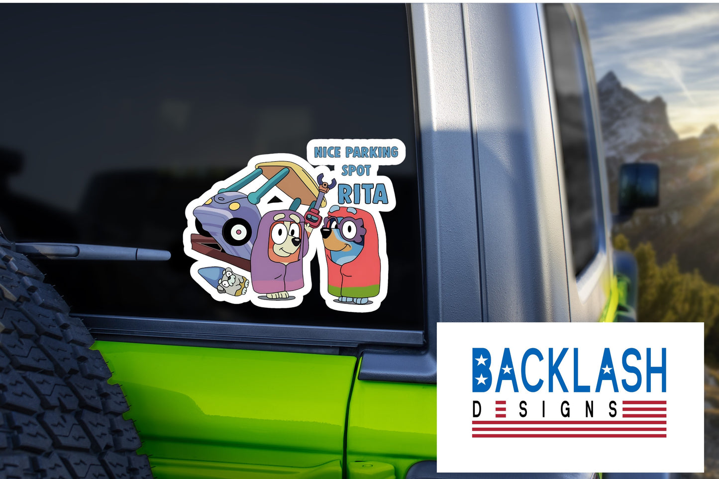 Bluey Parking Sticker