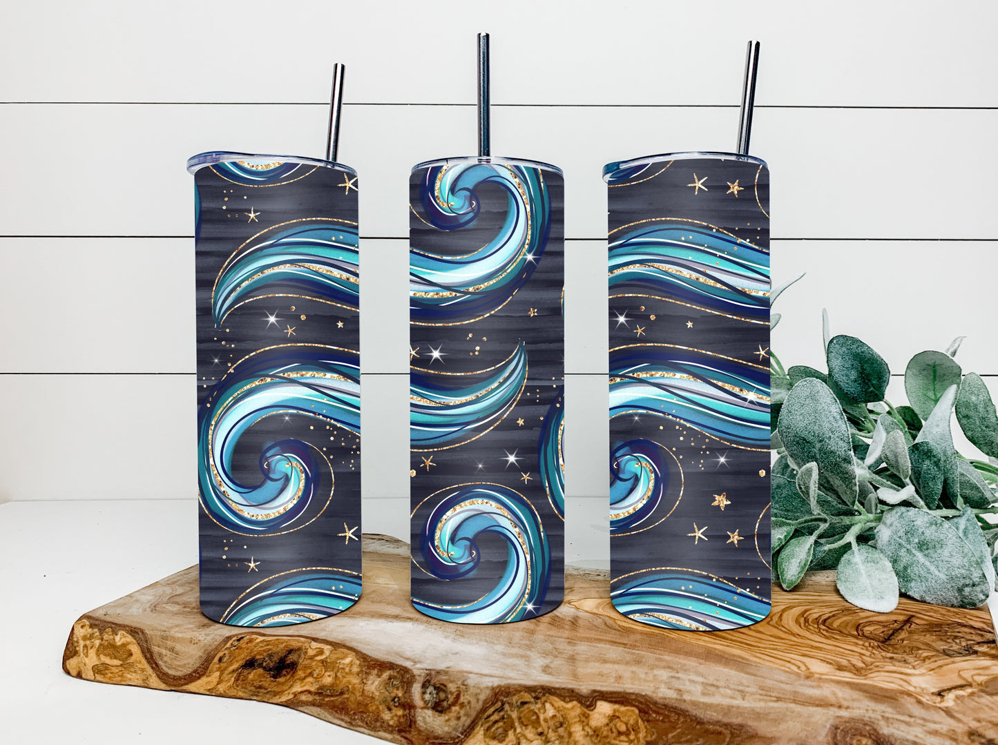 Abstract Waves Tumbler
