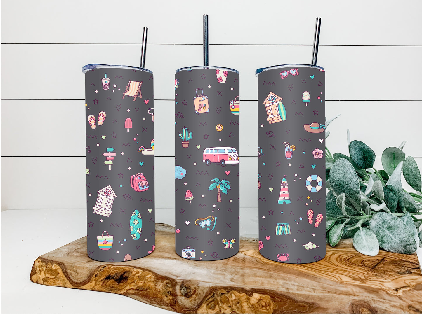 Grey Beach Tumbler