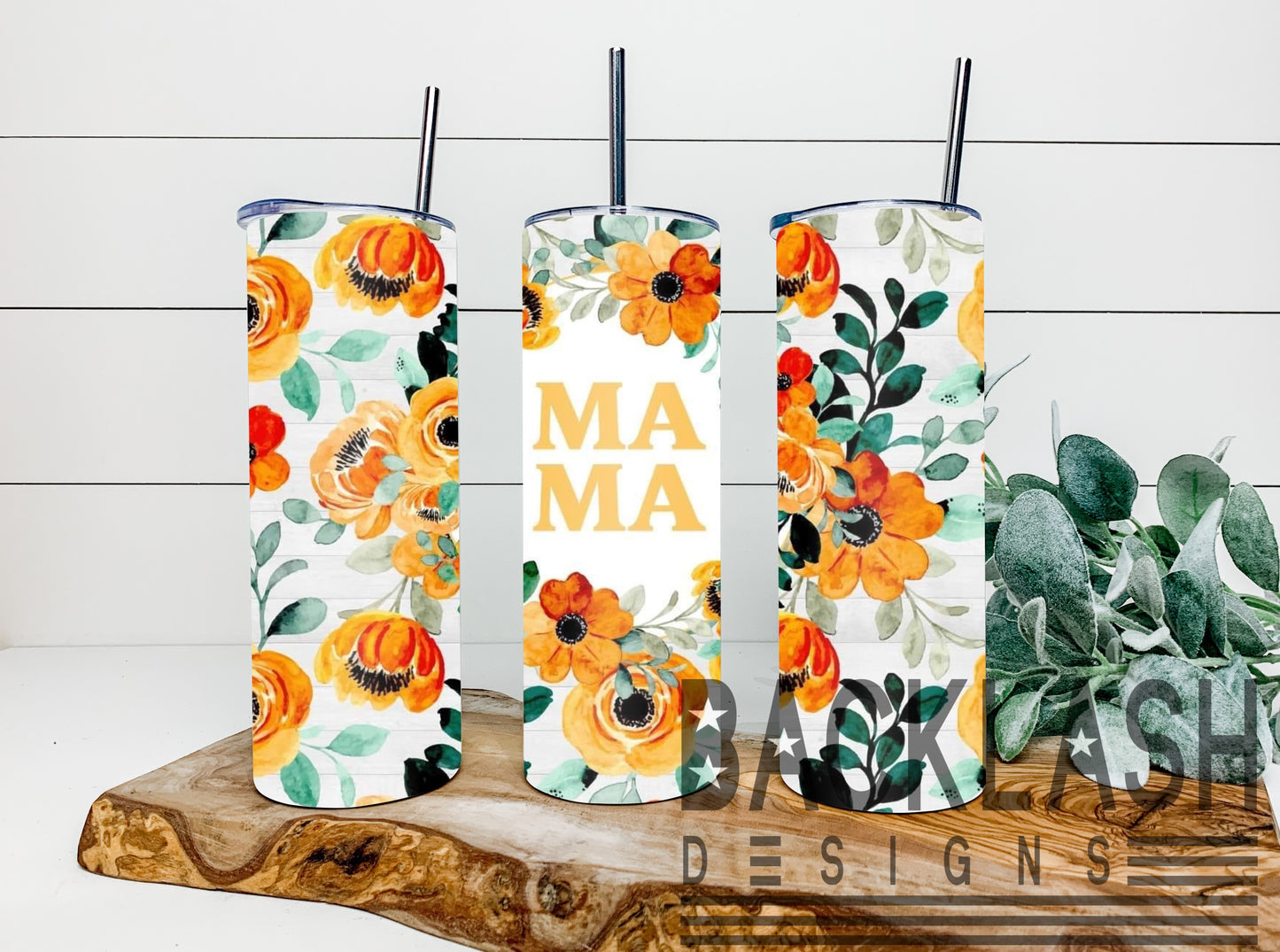 Bright Floral MaMa Tumbler