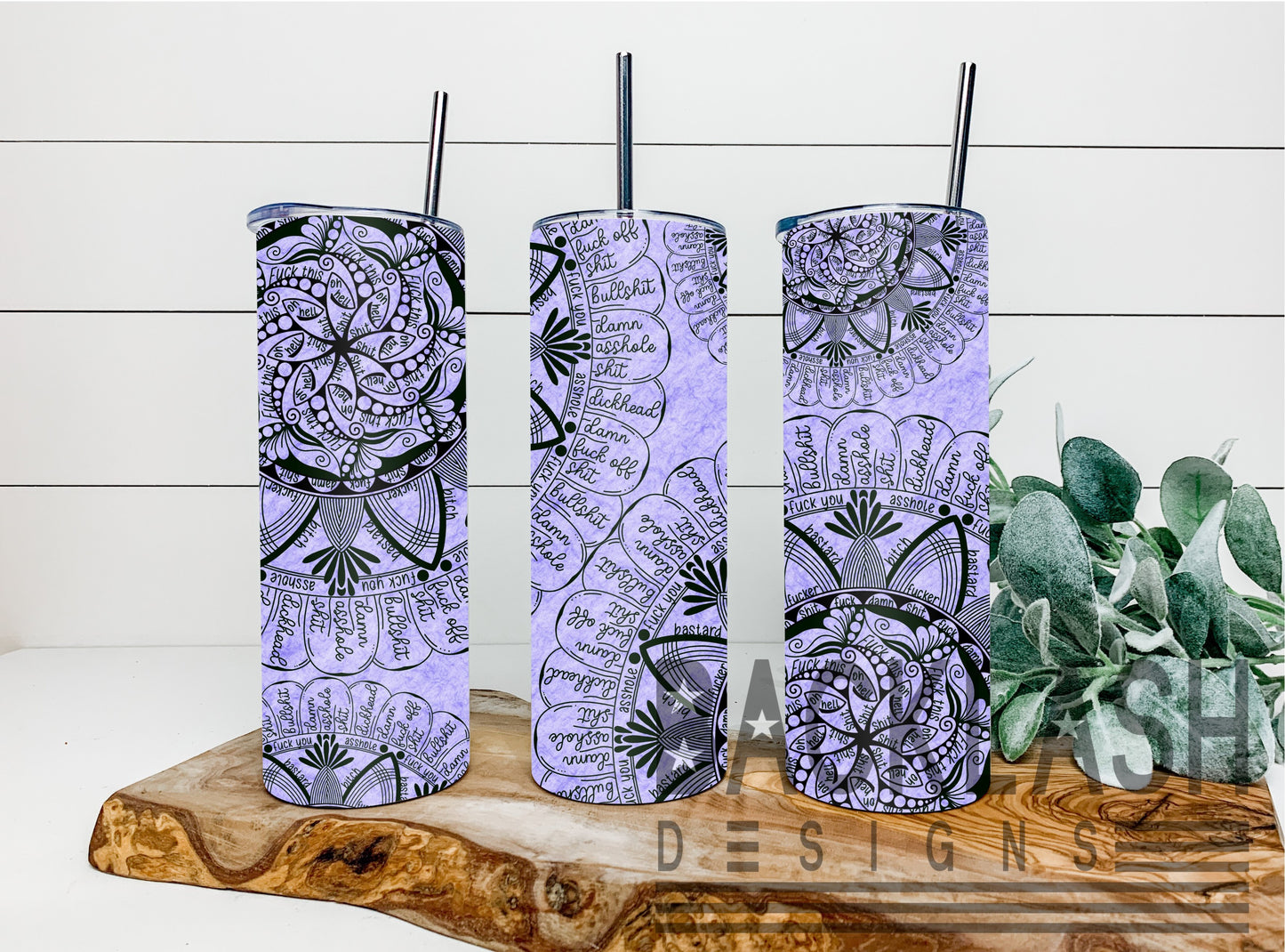 Cuss Word Mandela Purple Tumbler
