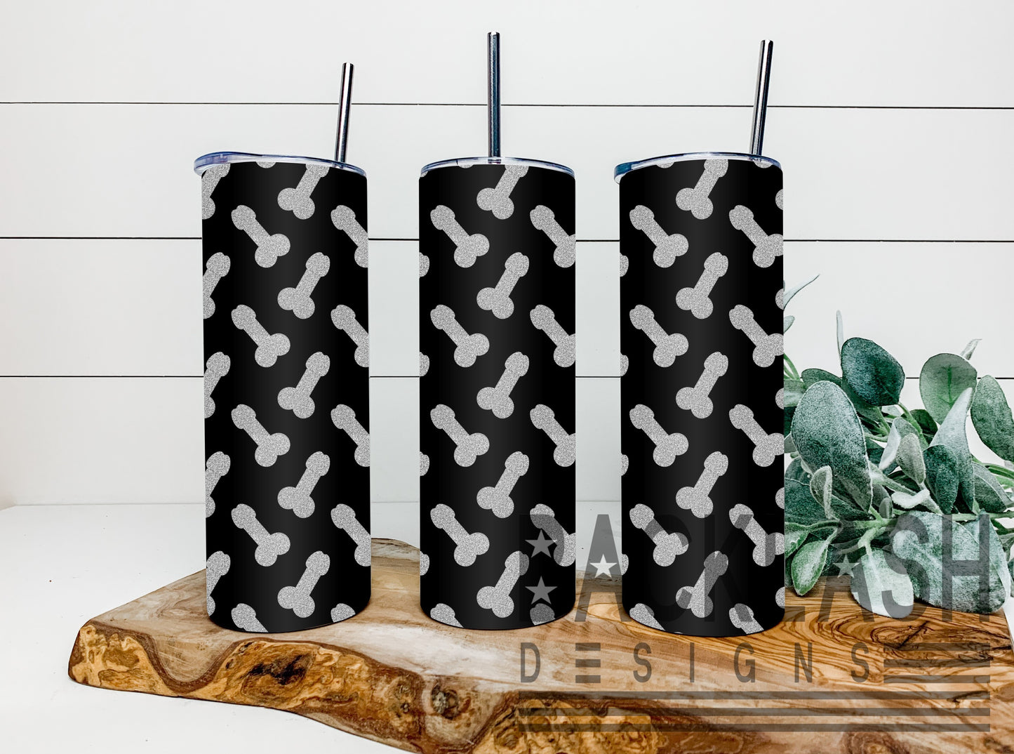 Large Silver/Black Dicks Tumbler