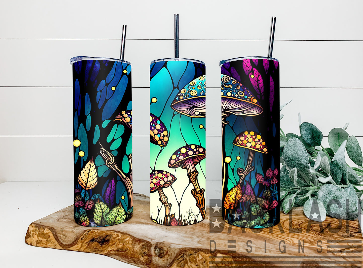 Stained Glass Shrooms Tumbler