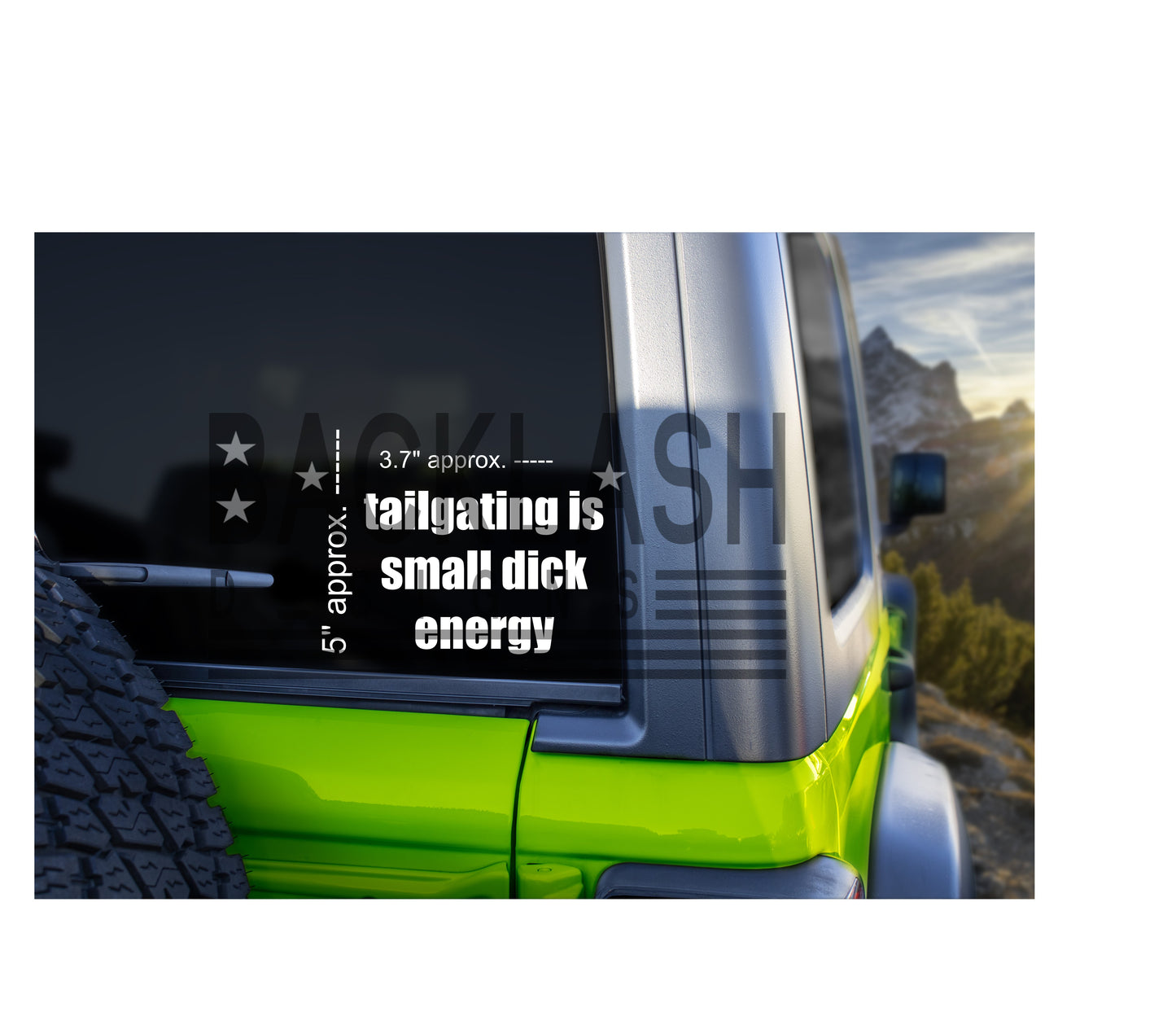 Tailgating Sticker