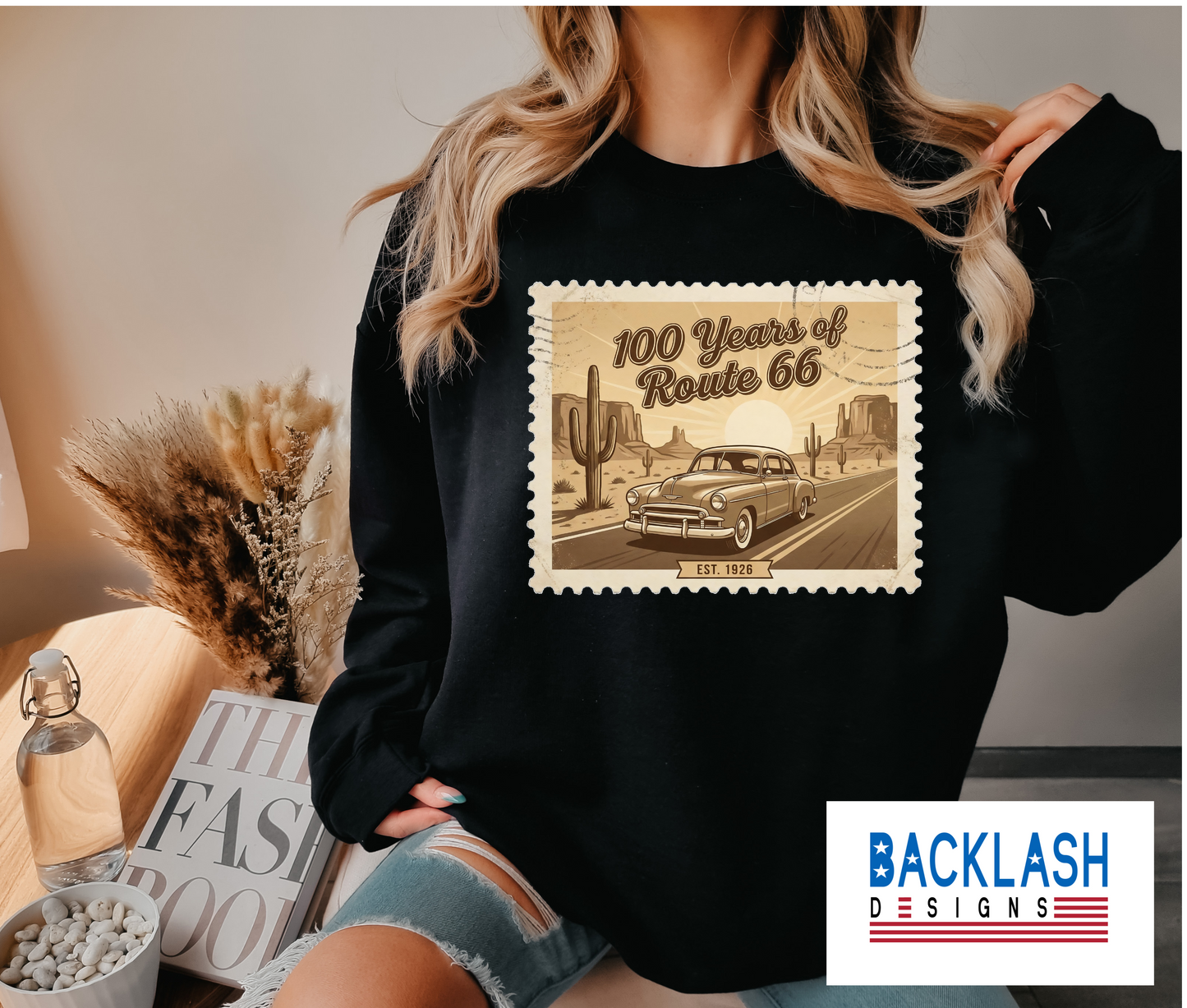Route 66 Black/White Apparel
