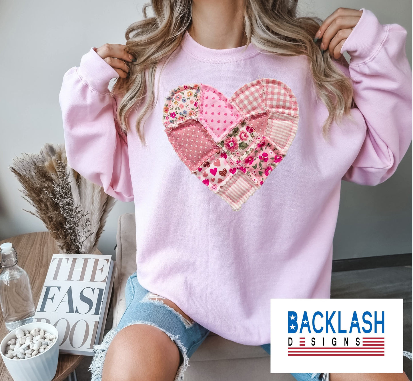 Patchwork Valentines Sweatshirt