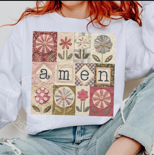 Faux Patchwork Amen Apparel