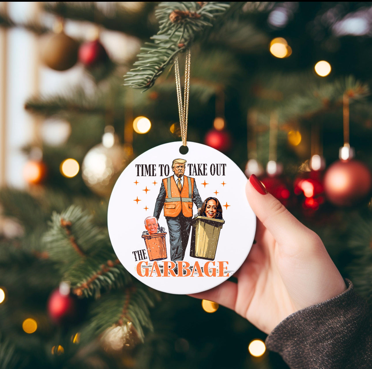 Take Out The Garbage Trump Ornament