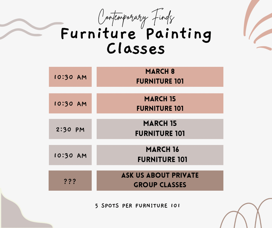 Furniture Painting 101 Classes