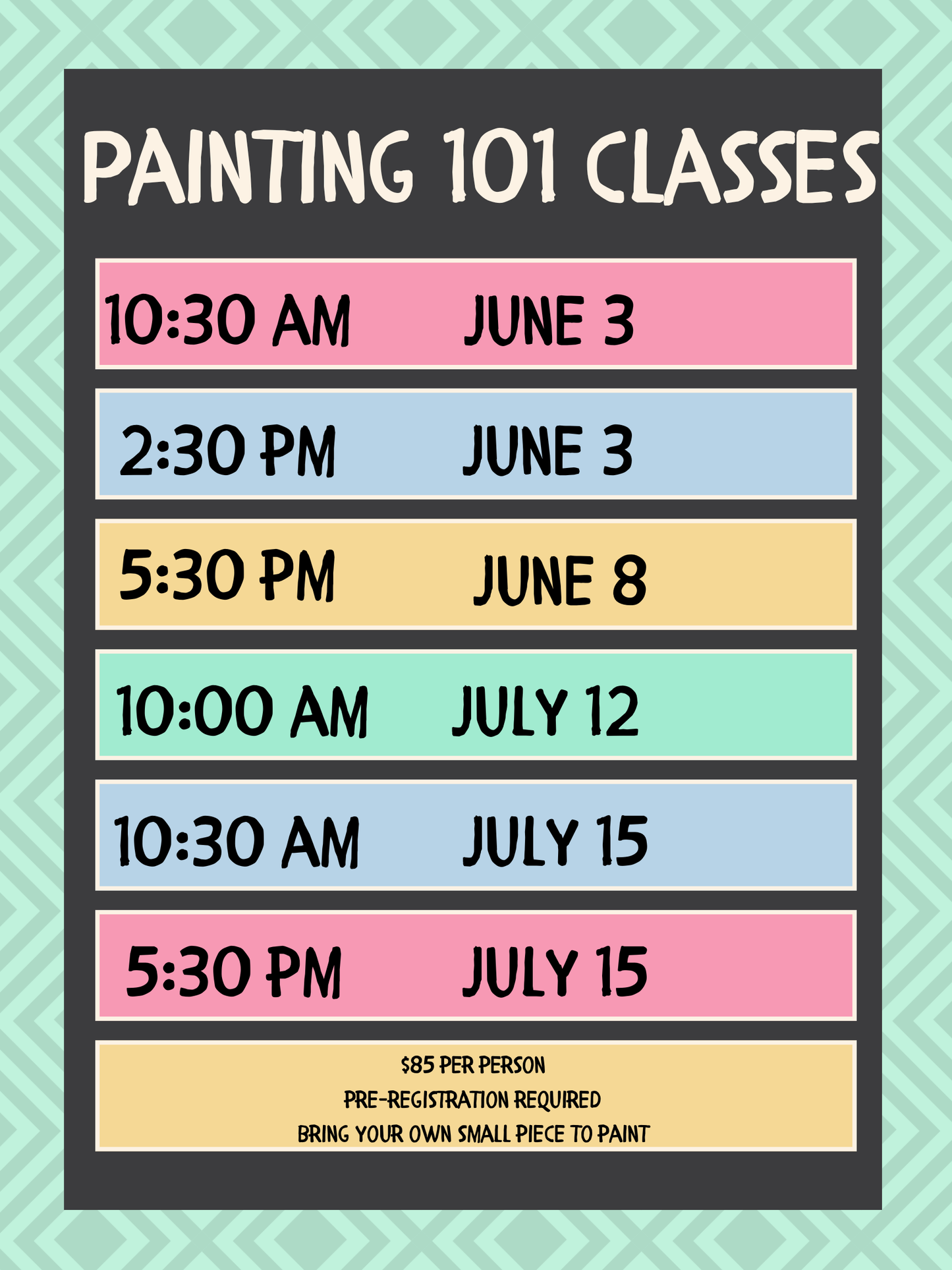 Furniture Painting 101 Classes