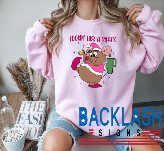 Christmas Mouse PINK Sweatshirt