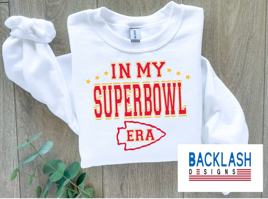 In my SUPER BOWL ERA Sweatshirt