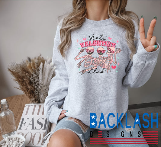 Anti Valentines Skeletons Sweatshirt