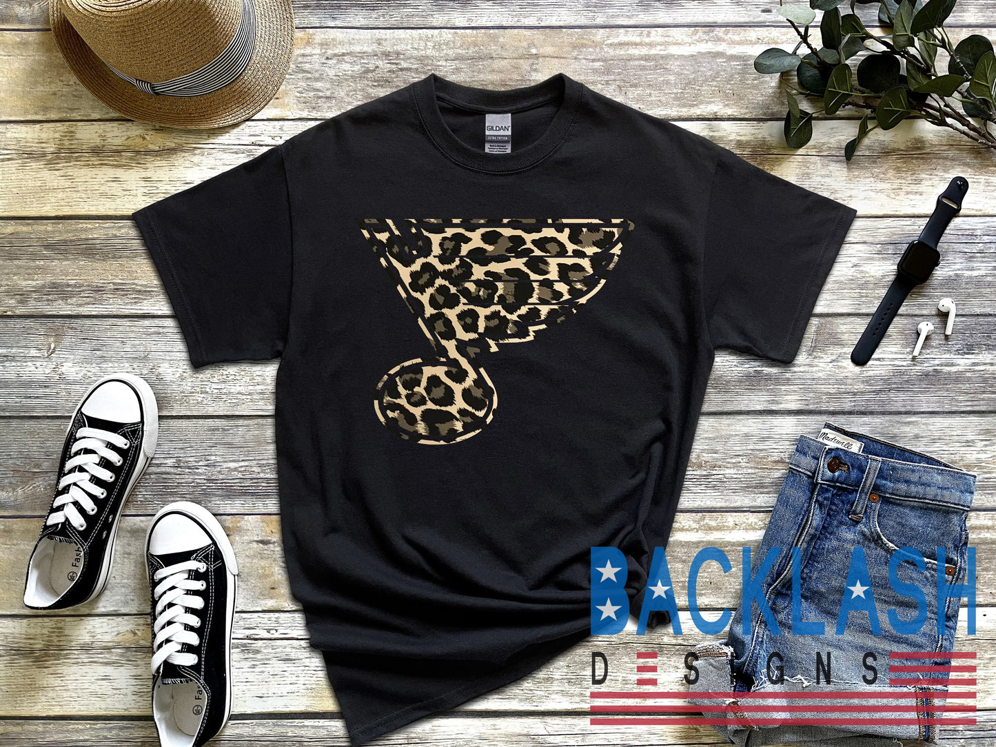 Cheetah Blue Note Tee