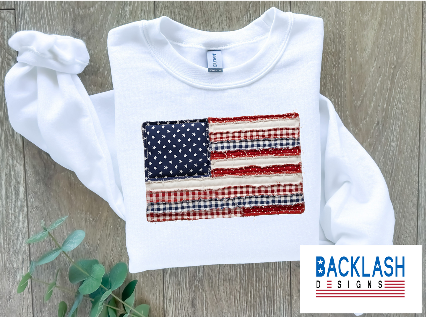 Faux Patchwork Flag Apparel