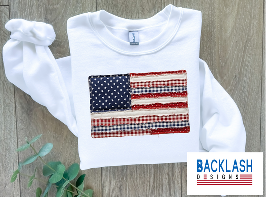 Faux Patchwork Flag Apparel