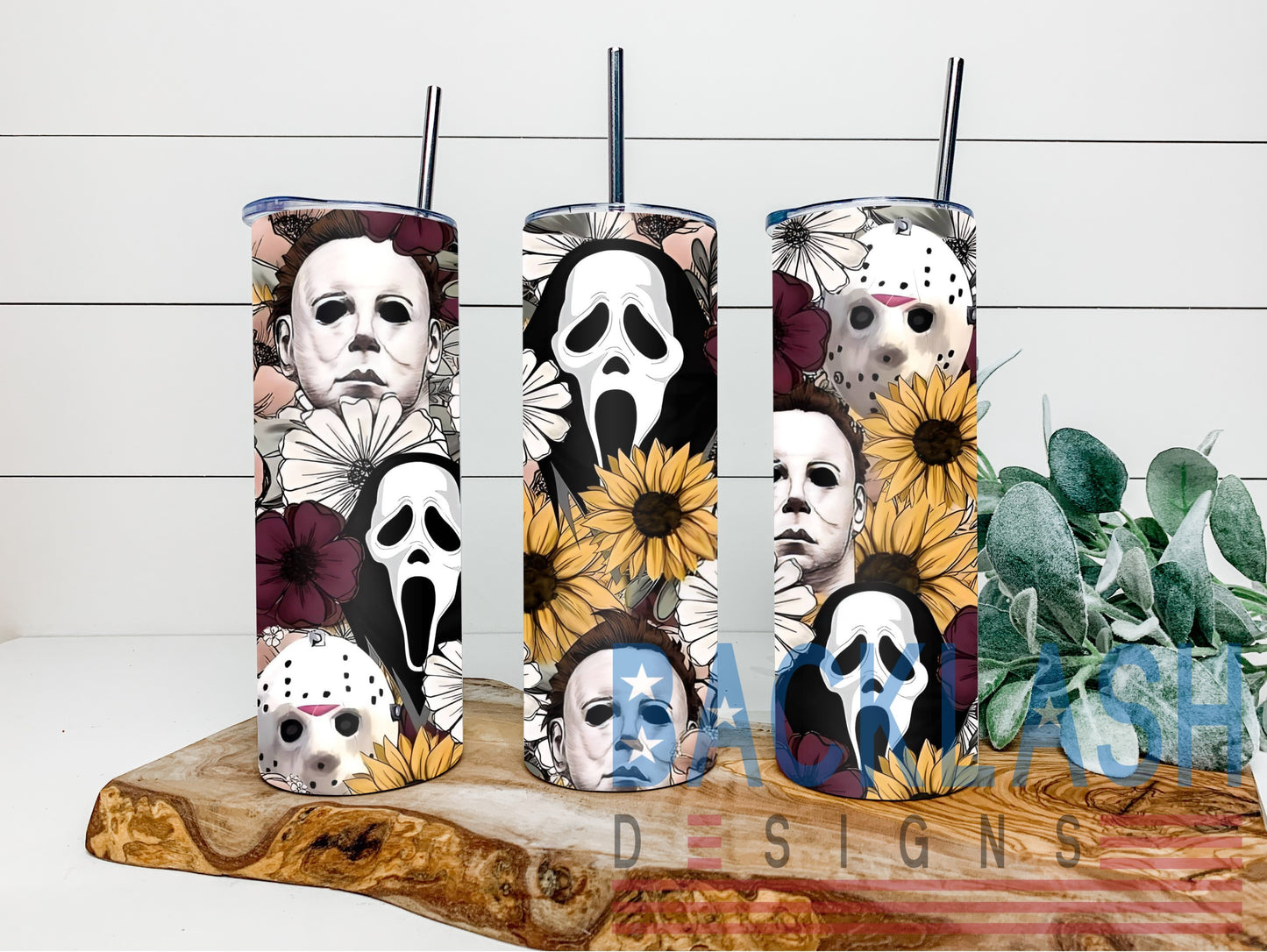 Spooky Floral Tumbler