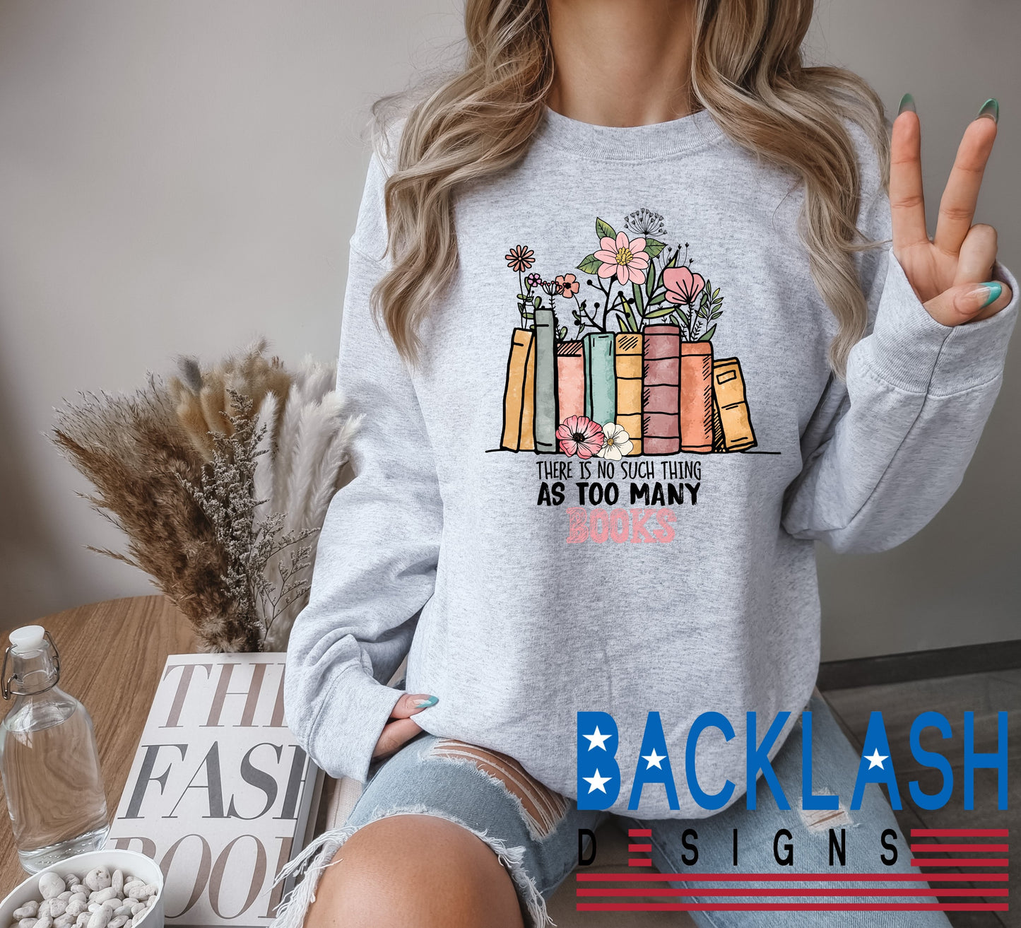 Too Many Books Sweatshirt