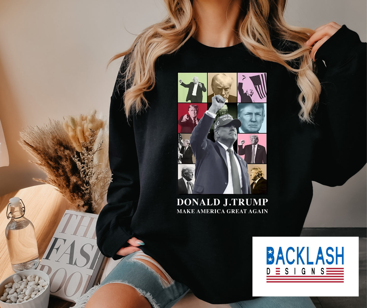 TRUMP ERA COLLAGE SWEATSHIRT, TEE OR HOODIE
