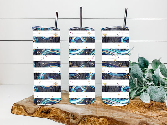 Striped Abstract Tumbler