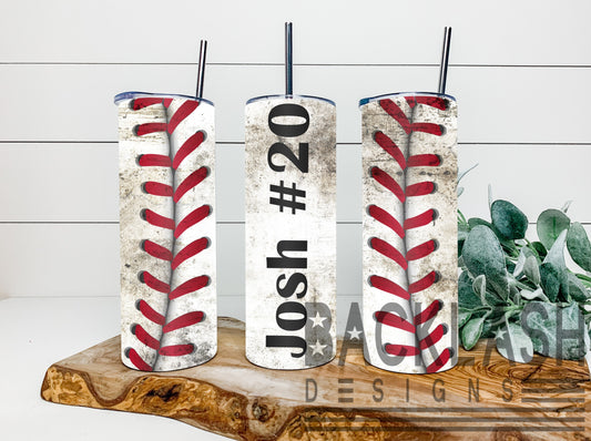 Custom Baseball Tumbler