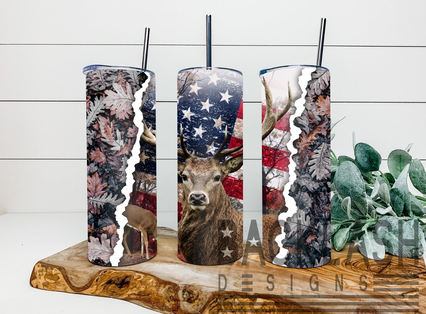 Patriotic Deer Tumbler