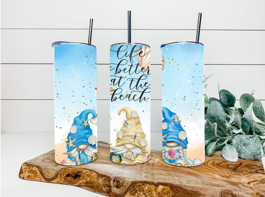 Three Beach Gnomes Tumbler