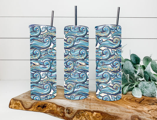 Ocean Abstract Tumbler