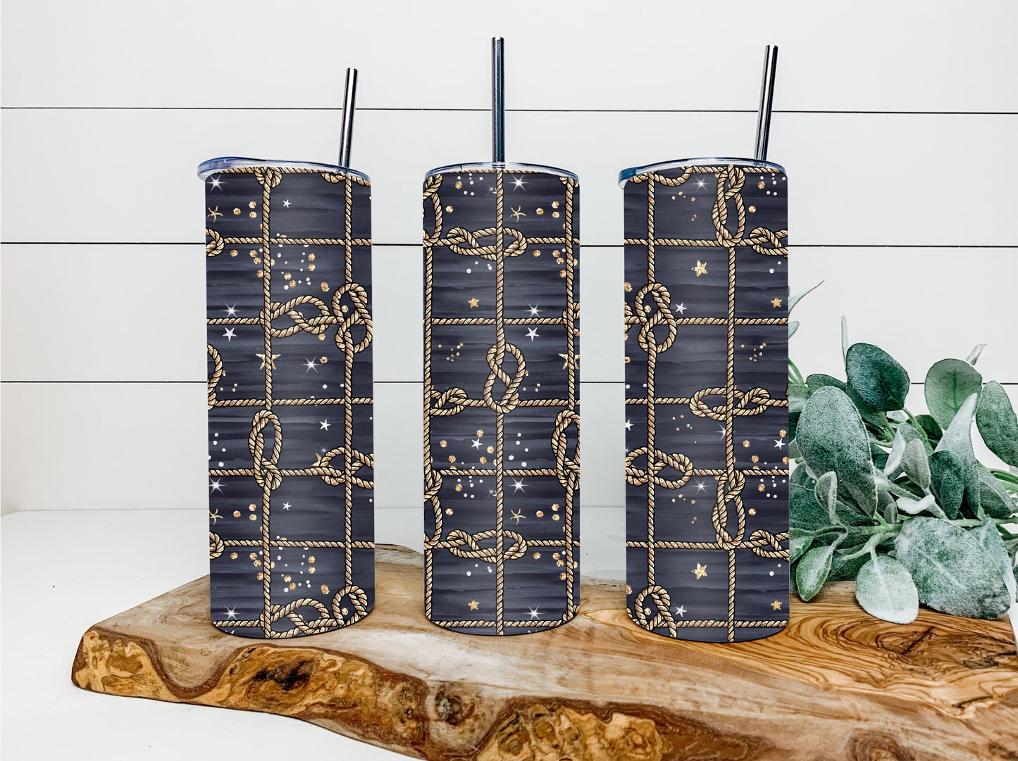 Navy Knots Tumbler