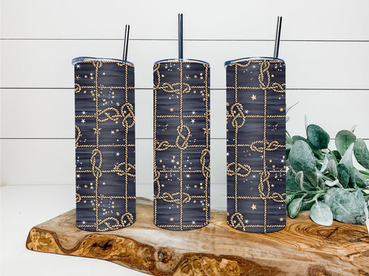 Navy Knots Tumbler