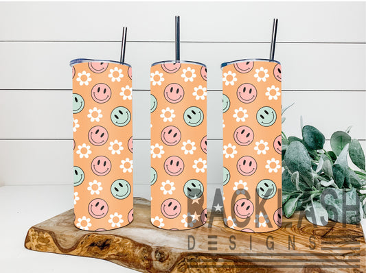 Orange Smiley Tumbler