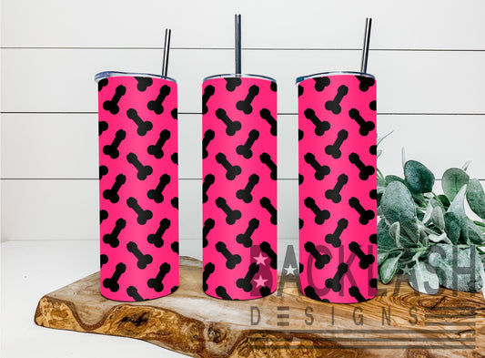 Large Pink/Black Dicks Tumbler