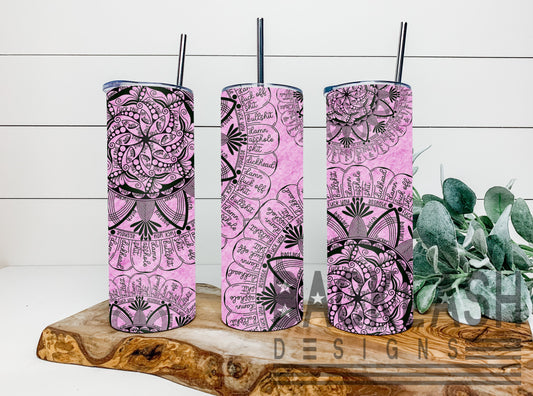 Cuss Word Mandela Pink Tumbler