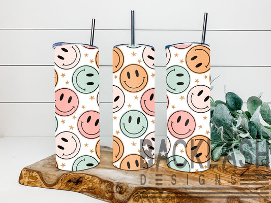 White Smiley Tumbler