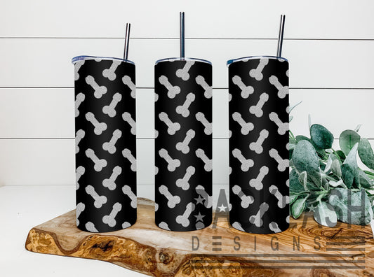 Large Silver/Black Dicks Tumbler