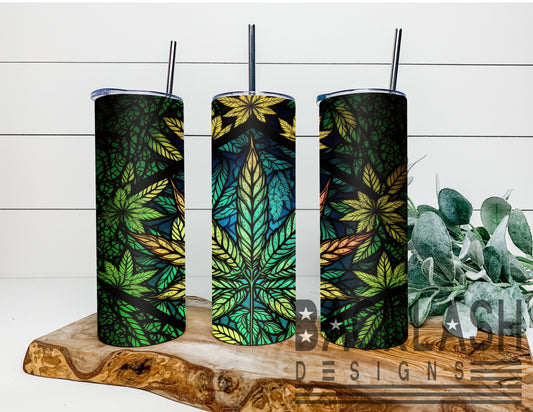 Weed Stained Glass Tumbler