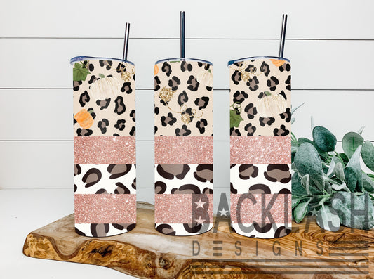 Fall Striped Tumbler