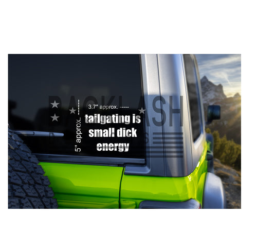 Tailgating Sticker