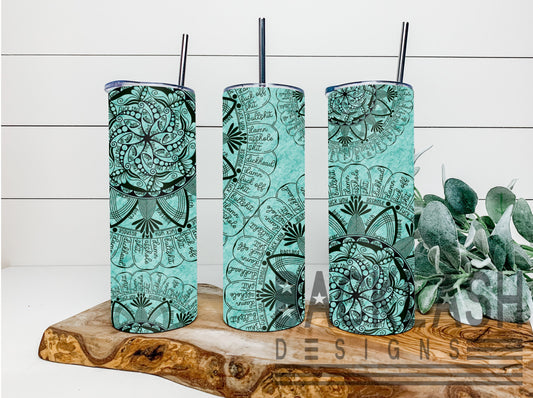 Cuss Word Mandela Teal Tumbler
