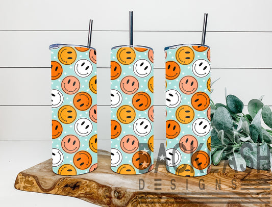 Teal Smiley Tumbler