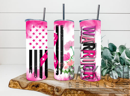 Breast Cancer Flag Tumbler