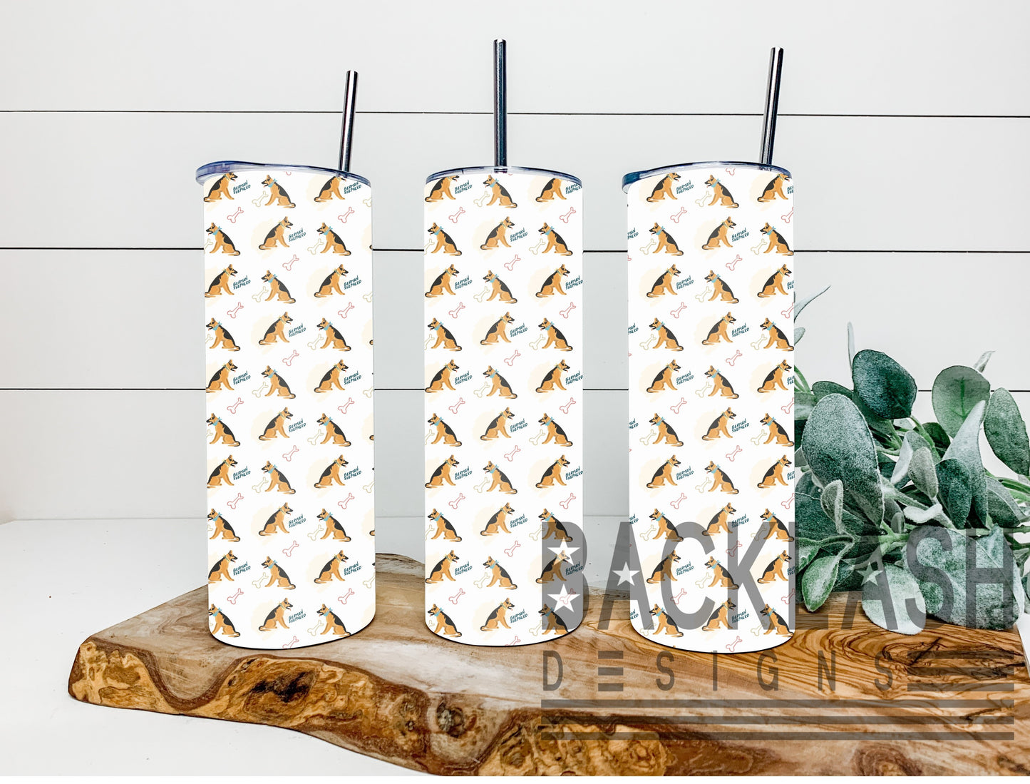 German Shepherd White Tumbler