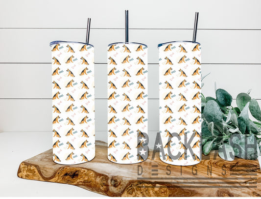 German Shepherd White Tumbler