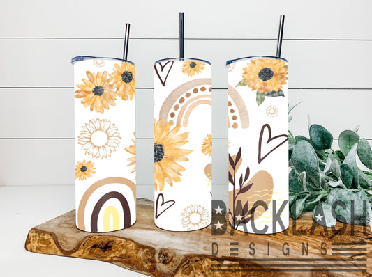 Yellow Floral Tumbler